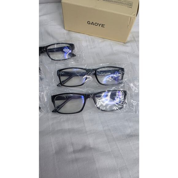 Mens Black Frames Professional Reading Glasses with Blue Light Protection +0.75 - Picture 3 of 6